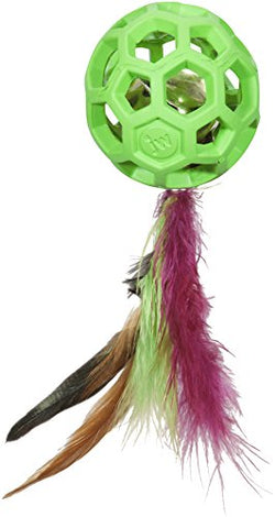JW Cat Toy Feather Ball & Bell