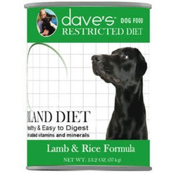 DAVES Can Dog Lmb Rice 12x13oz